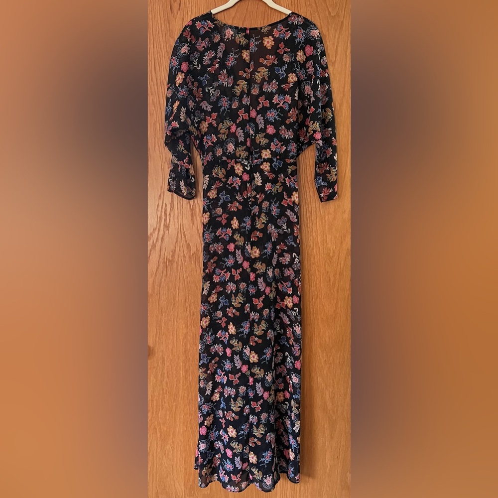 HD in Paris Black Floral Beautiful Maxi Dress size 6 - Picture 4 of 11